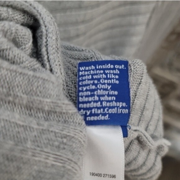 Apt. 9 Grey Geometric Tunic Long-sleeved Sweater Dress Size Large - Picture 6 of 12